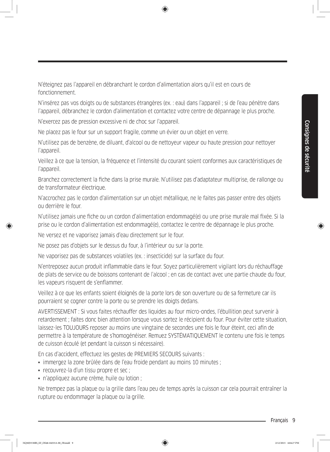 Samsung NQ50J5530BS/EF manual Français  